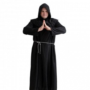 Карнавальный костюм "Монах", ряса, капюшон, р-р 52-54, рост 170-175 см