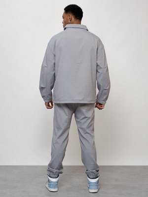 Спортивный костюм мужской модный серого цвета 15010Sr