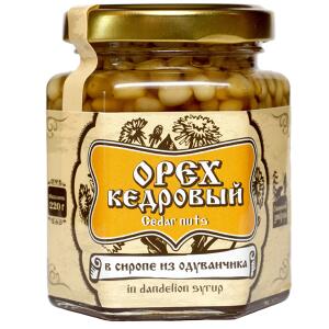 Орех Кедровый в сиропе из одуванчика 220 гр.