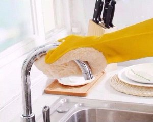 Перчатки с губкой для мытья посуды