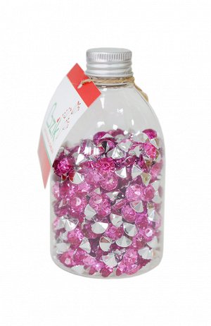 "Jewel" Набор декоративных камней "Бриллиант" 10мм, цв.розовый, 150гр SBAD162-010-F236 ВЭД