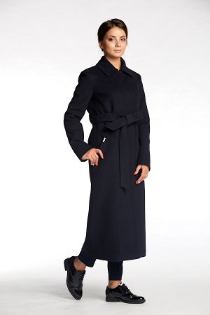 Пальто женское демисезонное 20115  (темно-синий)