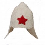Шапка для сауны &quot;Буденовка&quot; цв.серый НП