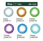 Перекрывающие цветные контактные линзы HERA RISE Blue -4.0 ВС 8.6 (2 линзы)