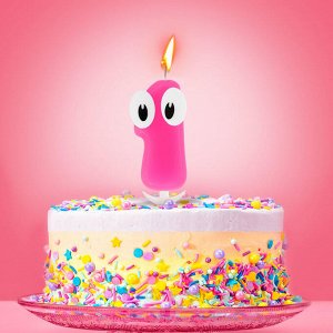 Свеча в торт цифра 1 " С днем рождения, малышка "