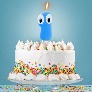 Свеча в торт цифра 1 " С днем рождения, малыш "