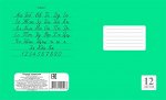 Тетрадь школьная Линейка (Арт.229.04)       12 листов Зеленая