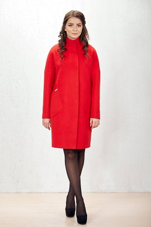 Пальто 19101/пояс  (красный)