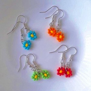 Серьги Ромашки
