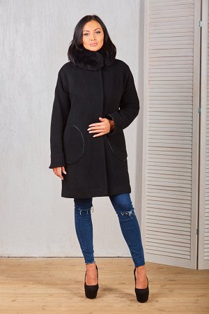 Пальто женское  17500-000Ут. (черный)