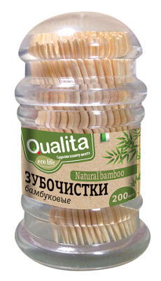 Зубочистки Qualita бамбуковые 200 шт.