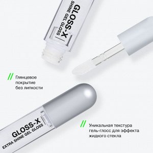 Influence Beauty Гель-блеск для губ "Gloss-X" тон 01 прозрачный *  NEW