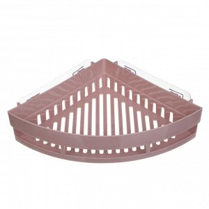 VETTA Classic Полка настенная угловая (большая), пластик, 35x25x7 см, пудровый