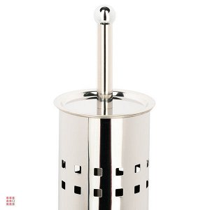 VETTA Ёрш для туалета напольный, хром, нерж.сталь 9,5x38 см