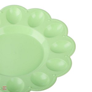 Блюдо пасхальное для яиц и кулича, пластик, d23см, 3 цвета