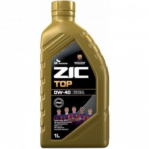 Масло моторное ZIC TOP 0w40, синтетическое, API SP, ACEA A3/B4, универсальное, 1л, арт. 132611