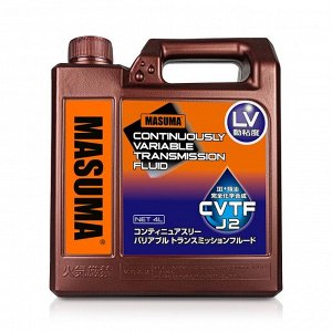 Масло трансмиссионное Masuma CVTF J2 LV, синтетическое, для вариаторов, 4л, арт. T-203E