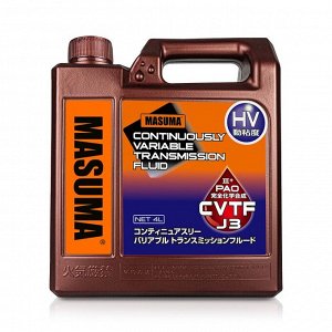 Масло трансмиссионное Masuma CVTF J3 HV, синтетическое, для вариаторов, 4л, арт. T-207E