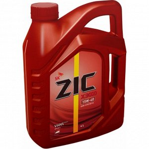 Масло моторное ZIC X3000 15w40, полусинтетическое, API CH-4, для дизельного двигателя, 4л, арт. 162601
