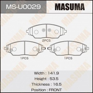 Колодки дисковые MASUMA, NP6076, P10070 front (1/12)