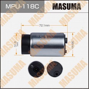 Насос топливный (бензонасос) Masuma, с графитовым коллектором, для Toyota Hiace, Lexus GX470, арт. MPU-118C
