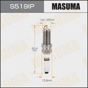Свеча зажигания Masuma Iridium+Platinum PLFER7A8EG с иридиевым электродом, арт. S519IP