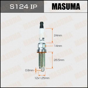 Свеча зажигания Masuma Iridium+Platinum с иридиевым/платиновым электродом, арт. S124IP