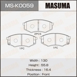 Колодки дисковые MASUMA, P30055 front (1/12)