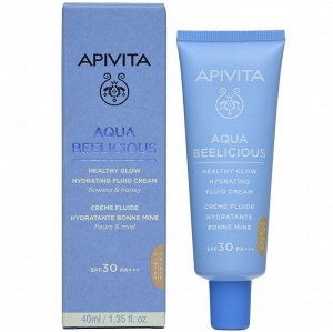 Апивита Увлажняющий тональный флюид SPF30 с эффектом естественного сияния кожи, 40 мл (Apivita, Aqua Beelicious)