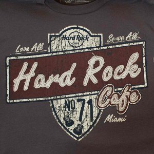 Серая мужская футболка Hard Rock Cafe с наружными строчками. Летняя дизайнерская коллекция уже на нашем складе в Москве. Доставка любым удобным способом! №Тр478 ОСТАТКИ СЛАДКИ!!!!