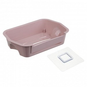 VETTA Classic Мыльница настенная, пластик, 15,5x10x3,5 см, пудровый