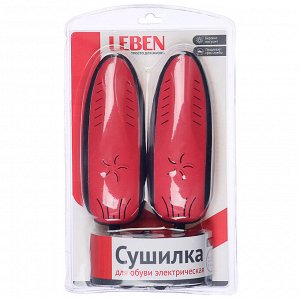 LEBEN Сушилка для обуви стильная, 10,5x4,7x2,5см, пластик, 220В, 20Вт