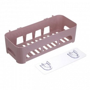VETTA Classic Полка настенная прямоугольная (глубокая), пластик, 26x10,5x6,5 см, пудровый