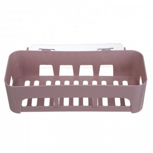 VETTA Classic Полка настенная прямоугольная (глубокая), пластик, 26x10,5x6,5 см, пудровый