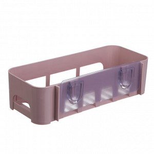 VETTA Classic Полка настенная прямоугольная (глубокая), пластик, 26x10,5x6,5 см, пудровый