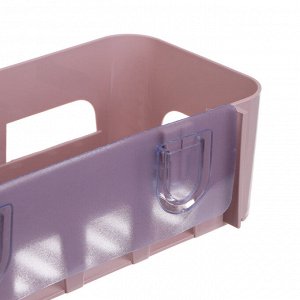 VETTA Classic Полка настенная прямоугольная (глубокая), пластик, 26x10,5x6,5 см, пудровый