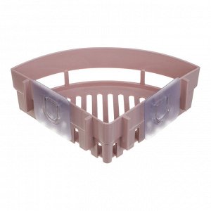 VETTA Classic Полка настенная угловая (малая), пластик, 25x17,5x7 см, пудровый