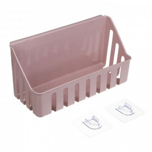 VETTA Classic Полка настенная прямоугольна, пластик, 28x11x7 см, пудровый