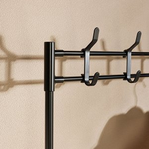 VETTA Напольная вешалка для одежды с этажеркой для обуви, 4 яруса, 60х30х155см, металл, пластик
