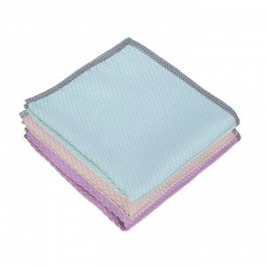 VETTA Салфетка из микрофибры, для стекол и зеркал, 30х30см, 210г/кв.м., 3 цвета