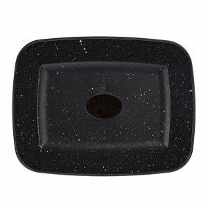 Коробка с крышкой VELVET, 150х115х70мм, 0,9л, черный гранит