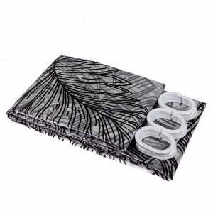 VETTA Шторка для ванной, ПЕВА, 60 г/м2, 180х180см, Листья, 030
