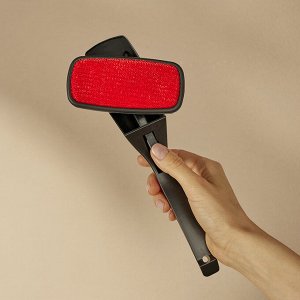 Щетка для одежды велюровая с переключателем, 25x5.5x1.6см