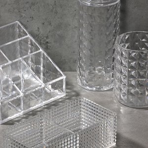 VETTA Органайзер косметический CRYSTAL, полистирол, 7,5x7,5x18 см