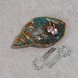 VETTA Поднос для украшений "Ракушка", 13х8х5см, керамика