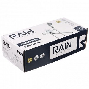 RAIN Смеситель для ванны Цитрин, прямой излив 30см, душ. набор, картридж 35мм, латунь, хром