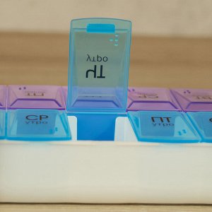 VETTA Бокс для таблеток, 14 отсеков, пластик, 18,5х9см