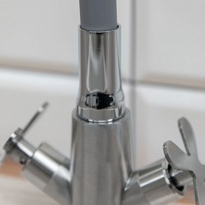 Излив смесителя для кухни, силиконовый, 2 режима, серый