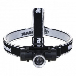 ЕРМАК Фонарь налобный, CREE XPE LED, 4 режима, 1200мАч, 8,3х3,8х7,3см,  USB кабель, пластик
