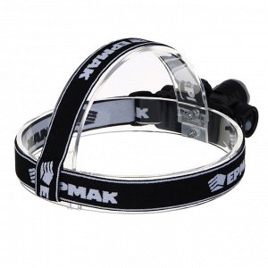 ЕРМАК Фонарь налобный, CREE XPE LED, 4 режима, 1200мАч, 8,3х3,8х7,3см,  USB кабель, пластик